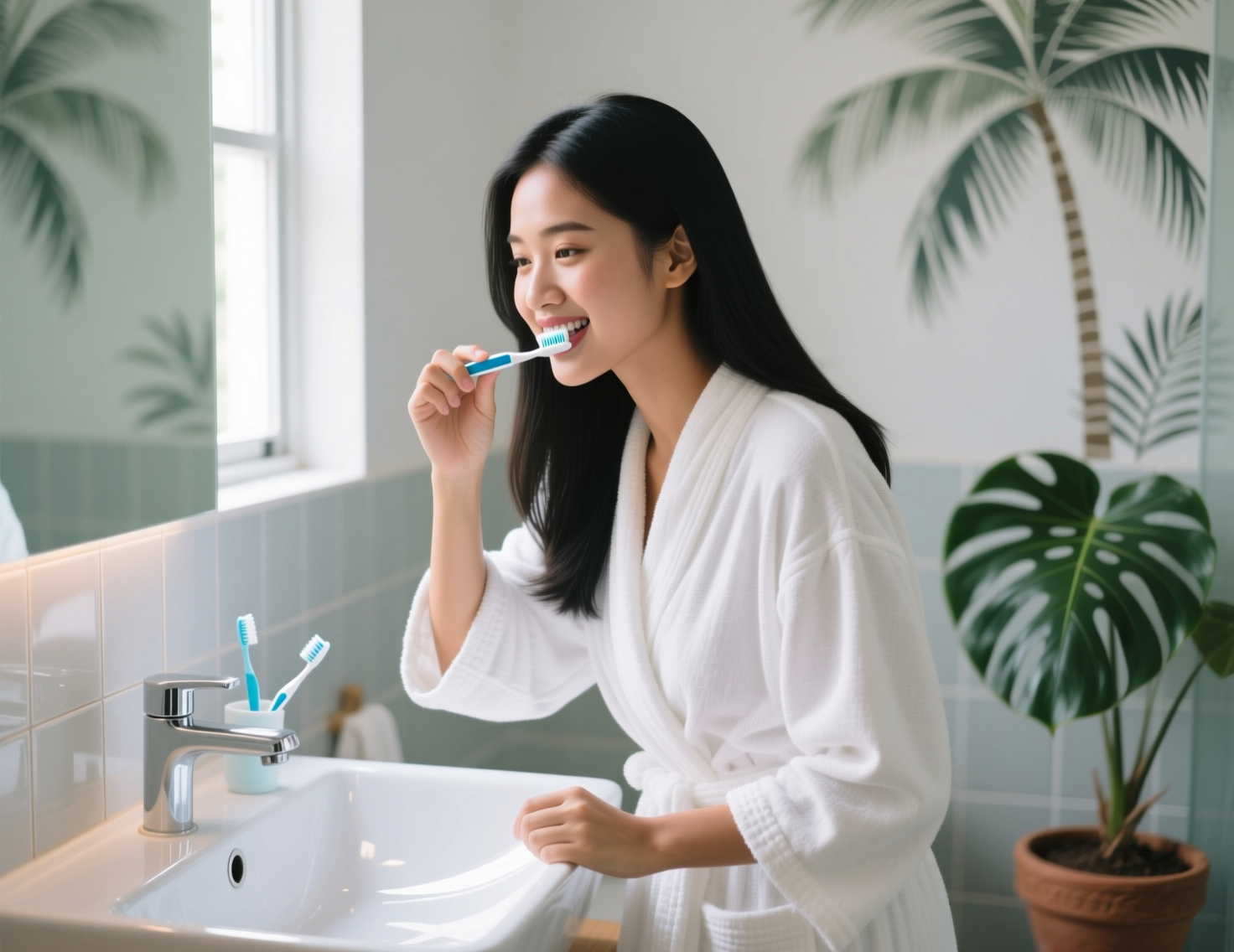 ухаживать за зубами